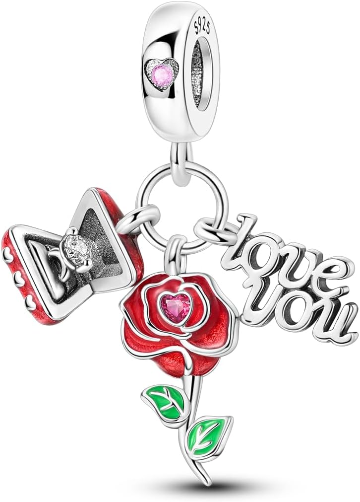 Hapour Store 925 Sterling Silver Charms for Bracelets Necklace European Jewelry Pendant Beads Charm for Women Mom - Image 1